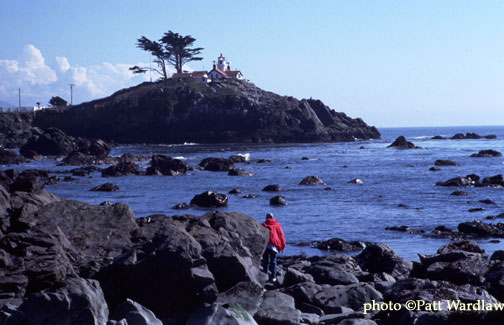 walking out to lighthouse