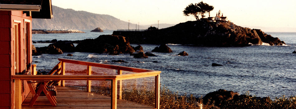 View from Battery Point beach house deck